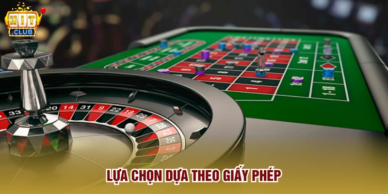 Lựa chọn dựa theo giấy phép